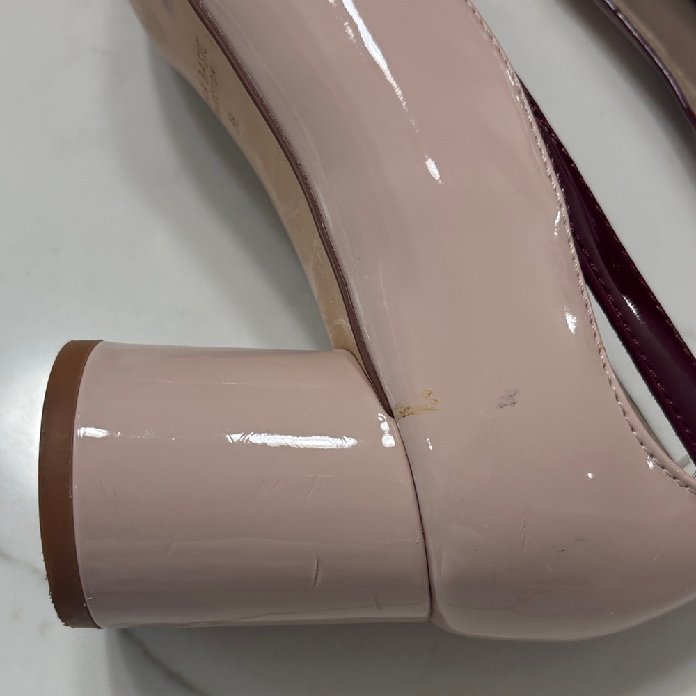 Zara Women's Blush and Wine Heels - Picture 8 of 13